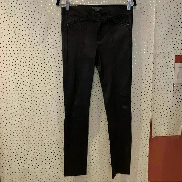 Vince Black Leather Jeans - Picture 2 of 12